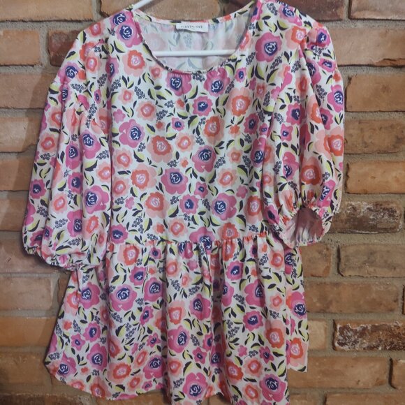 Ladies Floral Shirt Size Small - Picture 1 of 3